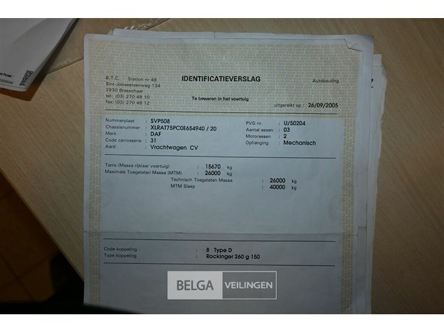 Daf vrachtwagen met kipbak en terex atlas 165.2e autolaadkraan - afbeelding 15 van  31