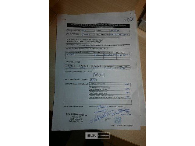 Daf vrachtwagen met kipbak en terex atlas 165.2e autolaadkraan - afbeelding 18 van  31