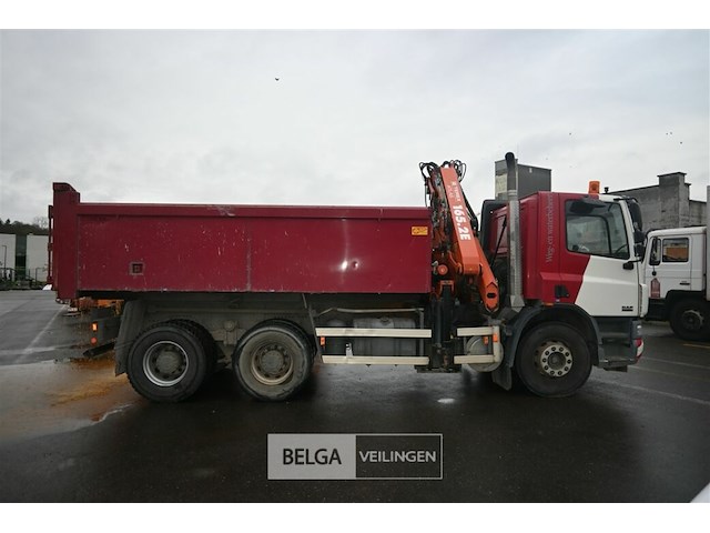 Daf vrachtwagen met kipbak en terex atlas 165.2e autolaadkraan - afbeelding 12 van  31