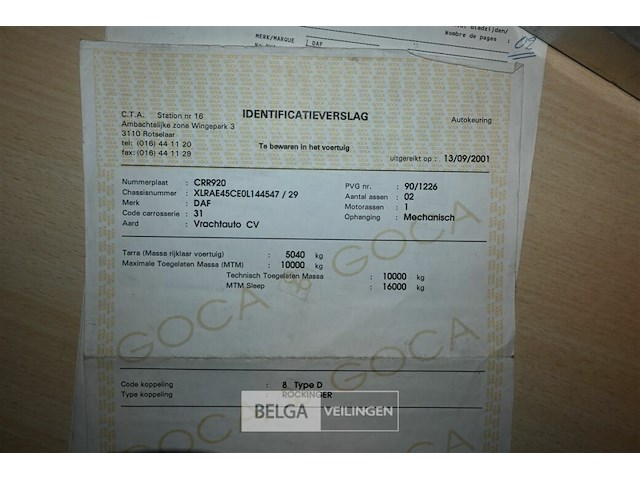 Daf vrachtwagen met kipbak - afbeelding 4 van  22