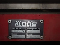 Dakwerkerskraan op aanhangwagen klaas, type k17-24, bwj. 2003, serie nr. a2003874 met puinbak, pannenklem en pannenkar (19) - afbeelding 18 van  20