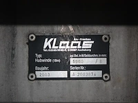 Dakwerkerskraan op aanhangwagen klaas, type k17-24, bwj. 2003, serie nr. a2003874 met puinbak, pannenklem en pannenkar (19) - afbeelding 19 van  20