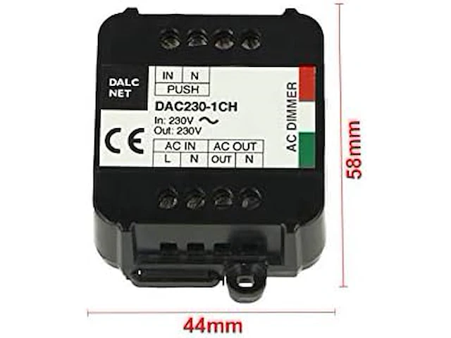 Dalcnet dac-230-1ch triac ac dimmer - afbeelding 2 van  3