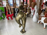 Dame op sokkel h135cm old gold - afbeelding 2 van  4