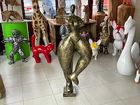 Dame op sokkel h135cm old gold - afbeelding 3 van  4