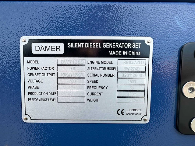 Damer - bwt138s - stroomgenerator - 2024 - afbeelding 10 van  18