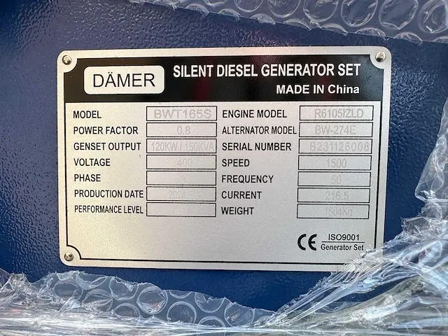 Damer - bwt165s - stroomgenerator - 2024 - afbeelding 10 van  18