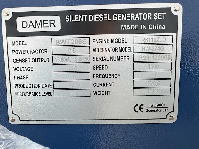Damer - bwt206s - stroomgenerator - 2024 - afbeelding 9 van  17