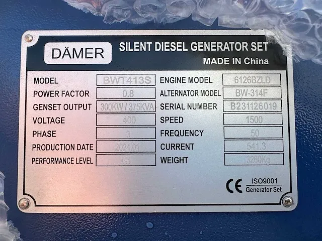 Damer - bwt413s - stroomgenerator - 2024 - afbeelding 14 van  21