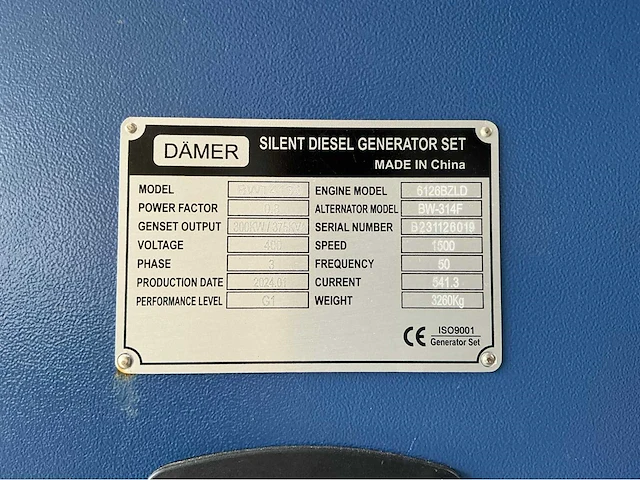 Dämer bwt413s stroomgenerator - 2024 - afbeelding 8 van  8