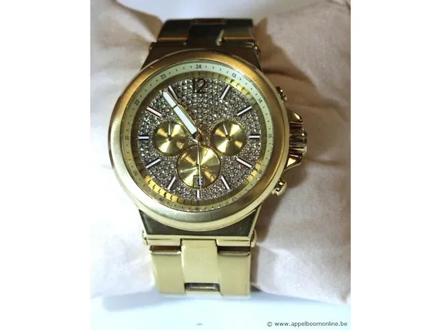 Dames/ heren horloge micheal kors mk8883, dia 45mm, vv stopwatch, mogelijke gebruikssporen, mogelijks nieuwe batterij nodig - afbeelding 4 van  10