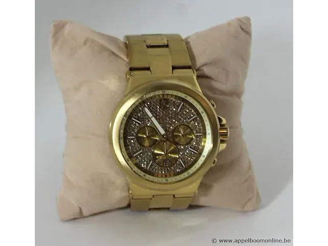 Dames/ heren horloge micheal kors mk8883, dia 45mm, vv stopwatch, mogelijke gebruikssporen, mogelijks nieuwe batterij nodig - afbeelding 5 van  10