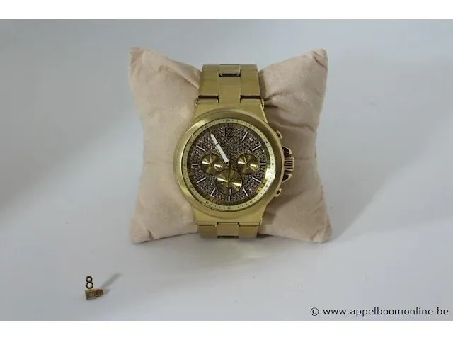 Dames/ heren horloge micheal kors mk8883, dia 45mm, vv stopwatch, mogelijke gebruikssporen, mogelijks nieuwe batterij nodig - afbeelding 8 van  10