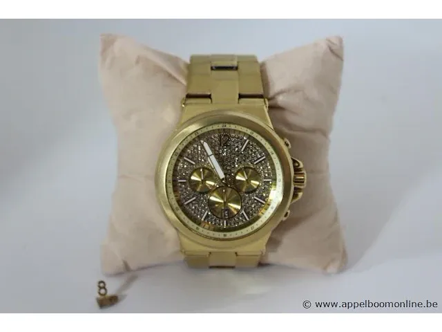 Dames/ heren horloge micheal kors mk8883, dia 45mm, vv stopwatch, mogelijke gebruikssporen, mogelijks nieuwe batterij nodig - afbeelding 9 van  10