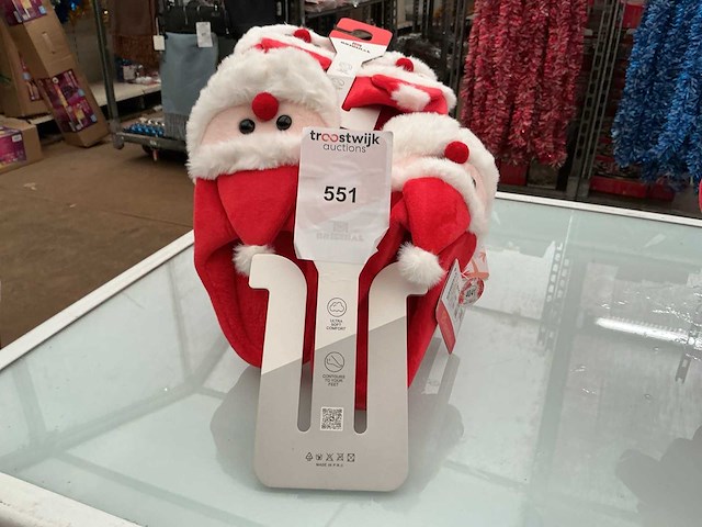 Dames kerstpantoffels. (5x) - afbeelding 2 van  2