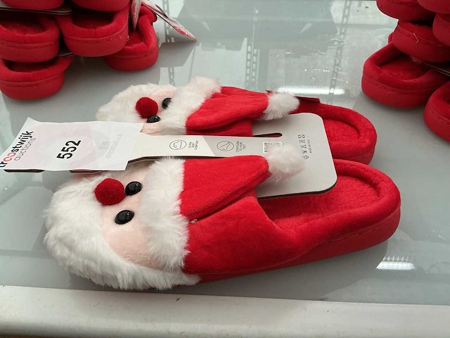 Dames kerstpantoffels. (5x) - afbeelding 1 van  2