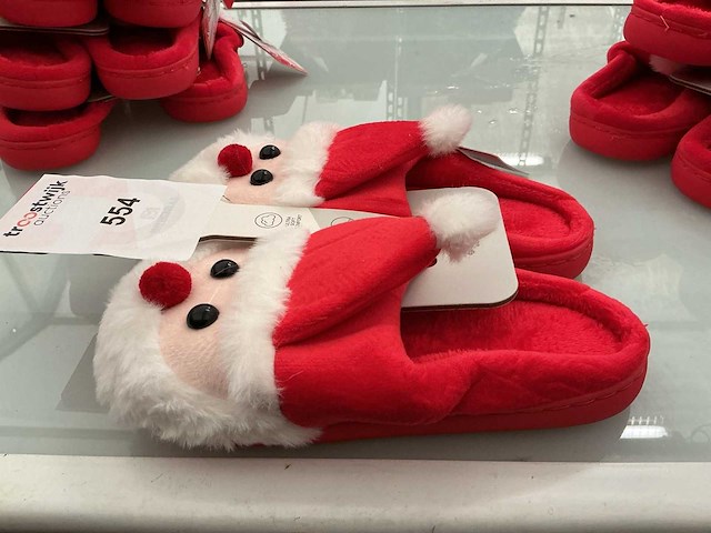 Dames kerstpantoffels. (5x) - afbeelding 1 van  2