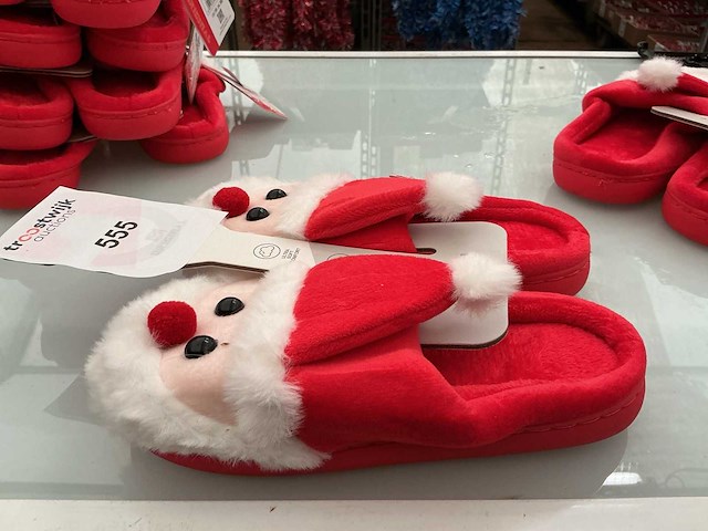 Dames kerstpantoffels. (5x) - afbeelding 1 van  2