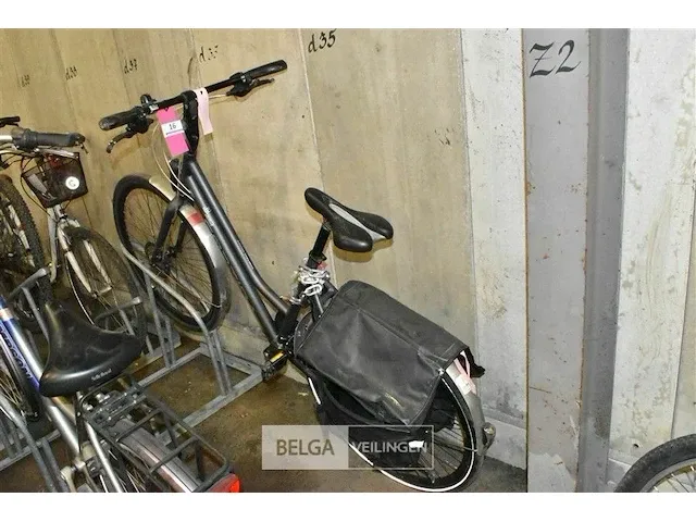 Damesfiets cortina speed grijs / zwarte tassen - afbeelding 1 van  2