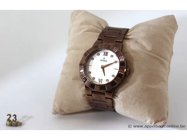 Dameshorloge festina f16800, quartz, dia 35mm, mogelijke gebruikssporen, mogelijks nieuwe batterij nodig - afbeelding 1 van  5