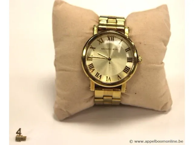 Dameshorloge michael kors mk3560, norie gold-tone, dia 38mm, mogelijke gebruikssporen, mogelijks nieuwe batterij nodig - afbeelding 1 van  4