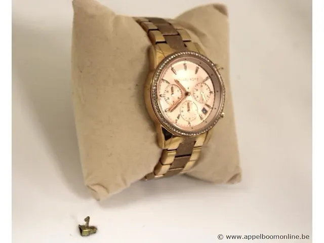 Dameshorloge michael kors mk6598, quartz vv stopwatch, mogelijke gebruikssporen, mogelijks nieuwe batterij nodig - afbeelding 2 van  5