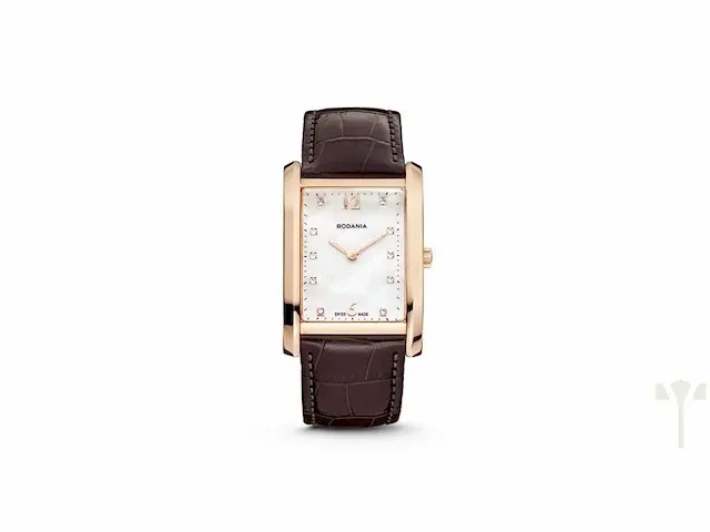 Dameshorloge rodania altra diamond collection, leather brown, sapphire 3 atm, ref. 2507431 - afbeelding 1 van  2