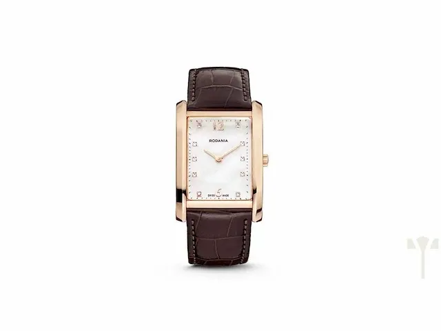 Dameshorloge rodania altra diamond collection, leather brown, sapphire 3 atm, ref. 2507431 - afbeelding 2 van  2