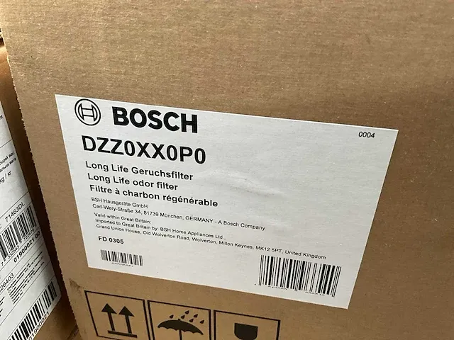 Dampkap filterelement bosch long life odor filter dzz0xx0p0 - afbeelding 1 van  3