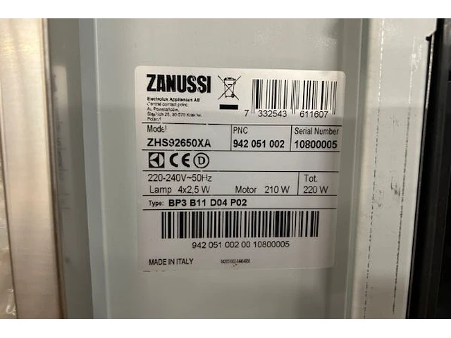 Dampkap zanussi - afbeelding 5 van  6