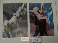 "dancing woman (blue) & (green) els verschueren - afbeelding 1 van  8