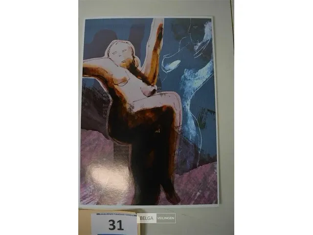 "dancing woman (blue) & (green) els verschueren - afbeelding 3 van  8