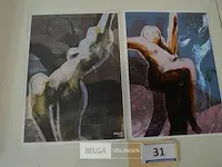 "dancing woman (blue) & (green) els verschueren - afbeelding 5 van  8