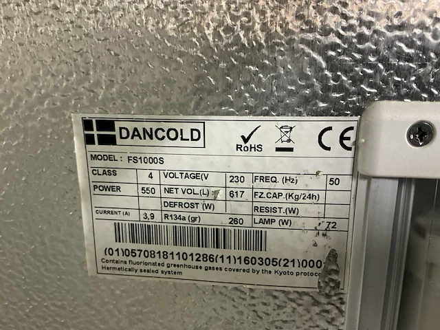 Dancold fs1000s koelvitrine - afbeelding 8 van  8