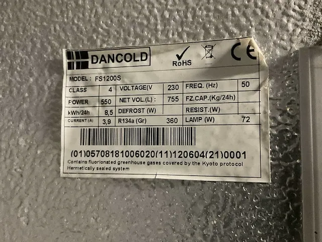 Dancold fs1200s koelvitrine - afbeelding 5 van  6