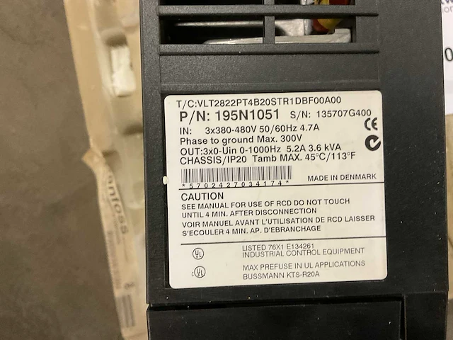 Danfoss vlt2822pt frequentieregelaar - afbeelding 3 van  3