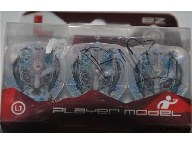 Darts shirt + een set flights, berry van peer - afbeelding 4 van  4