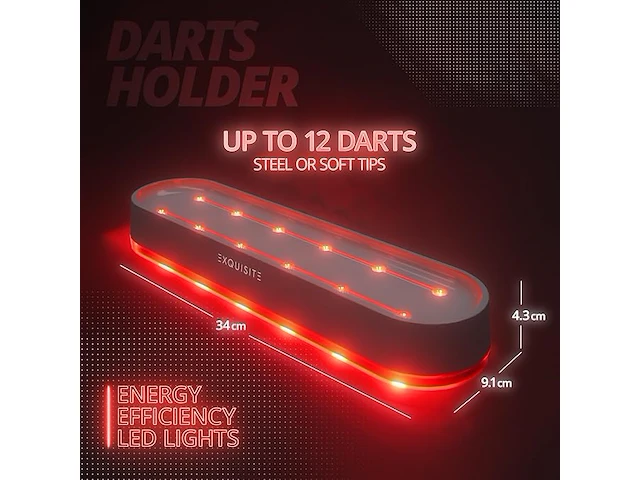 Dartshouder met verlichting - afbeelding 3 van  3