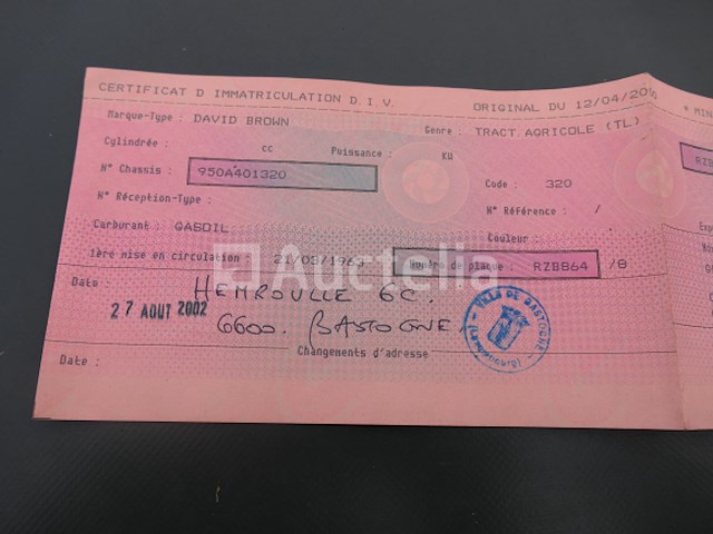 David brown 950 landbouwtractor met voorlader (vin: 950a401320) - afbeelding 6 van  15