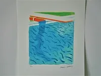 David hockney - pool made with paper and blue ink - afbeelding 4 van  11