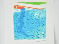David hockney - pool made with paper and blue ink - afbeelding 6 van  11