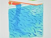 David hockney - pool made with paper and blue ink - afbeelding 7 van  11