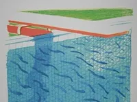 David hockney - pool made with paper and blue ink - afbeelding 8 van  11