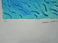 David hockney - pool made with paper and blue ink - afbeelding 10 van  11
