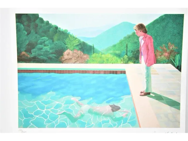 David hockney - portret van een kunstenaar (zwembad met twee figuren) - afbeelding 5 van  12