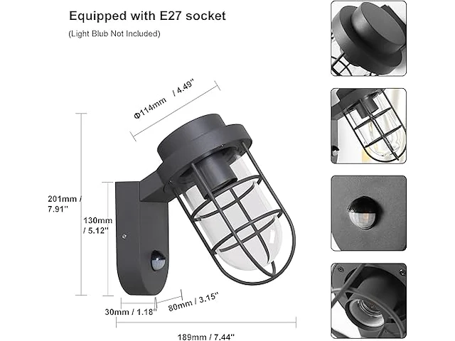 Dawalight buitenwandlamp op netstroom - afbeelding 2 van  3