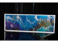 De blauwe zee van alicante 2 - elvira lopez - epoxy art - 1/1 uniek kunstwerk - afbeelding 1 van  11