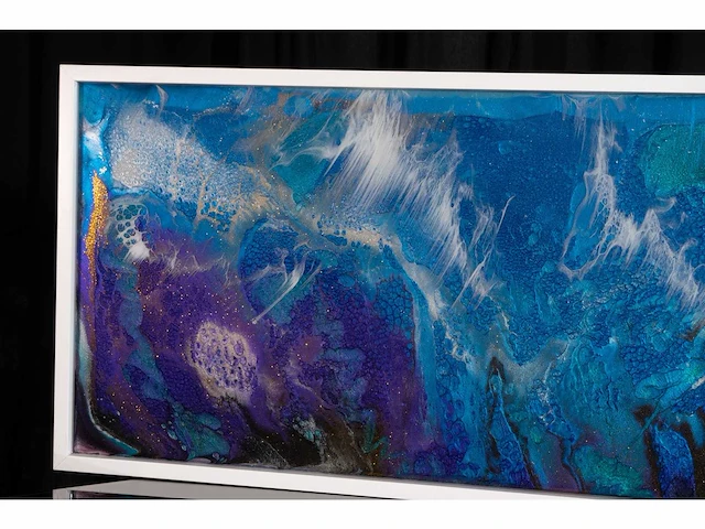 De blauwe zee van alicante 2 - elvira lopez - epoxy art - 1/1 uniek kunstwerk - afbeelding 7 van  11