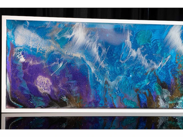 De blauwe zee van alicante 2 - elvira lopez - epoxy art - 1/1 uniek kunstwerk - afbeelding 8 van  11
