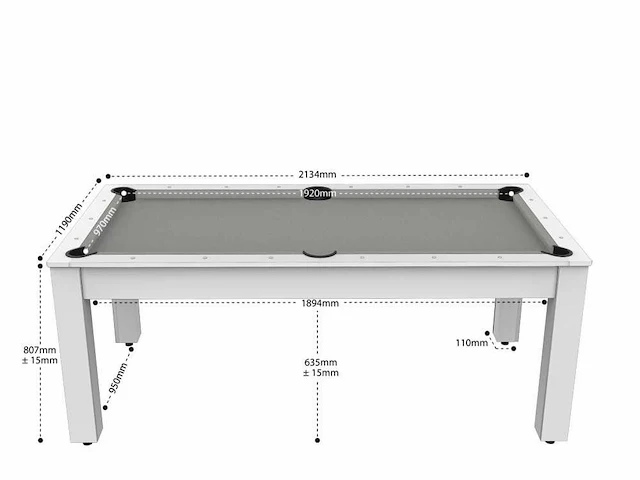De faugères - arizona 7ft biljarttafel - gepersonaliseerd - afbeelding 2 van  10